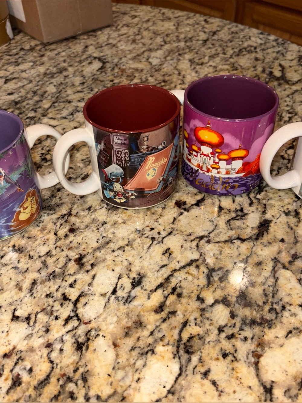 Disney set 4 Ceramic Mugs with Colorful Character Artwork great collection